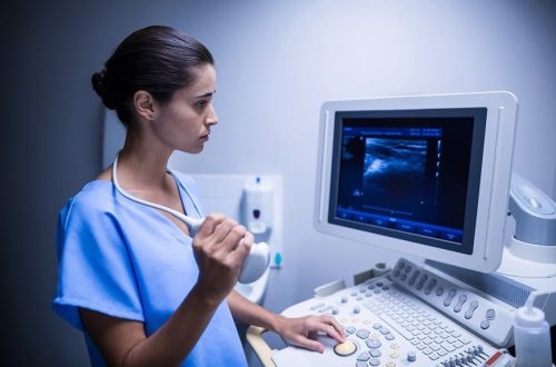 Sonographer Testing Ultrasound